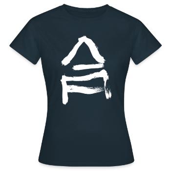 Ai (Harmony) japonais - T-shirt Femme - marine - Devant - AI Model Female 172 dark (172cm)