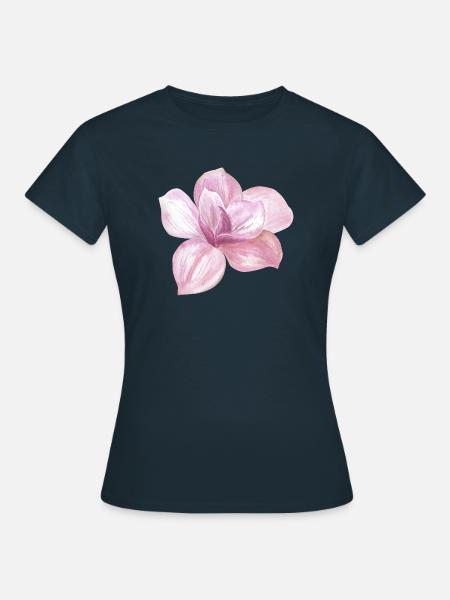 blomst - T-skjorte for kvinner - marine