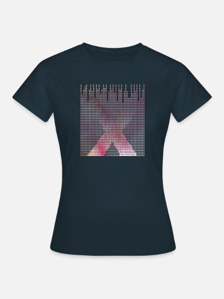 Futuristic pixel art. Letter X - Women's T-Shirt - navy