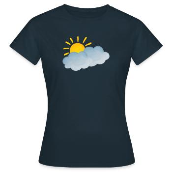 Météo nuageuse gaie - T-shirt Femme - marine - Devant - AI Model Female 172 dark (172cm)