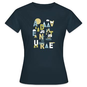 Outdoor Adventure - Women's T-Shirt - navy - Front - AI Model Female 172 dark (172cm)