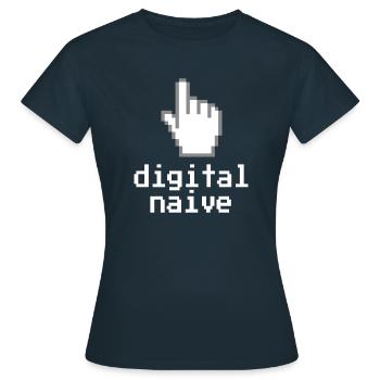 Digitally naïve - Women's T-Shirt - navy - Front - AI Model Female 172 dark (172cm)