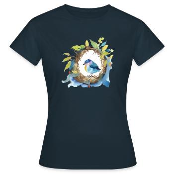 Vogel - Frauen T-Shirt - Navy - Vorne - AI Model Female 172 dark (172cm)