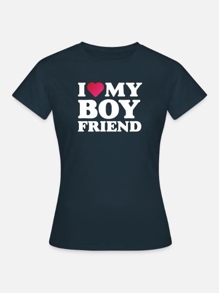 Ich liebe meinen Freund - Frauen T-Shirt - Navy