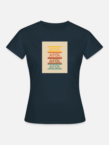 AFOL Farbstripes Design - Frauen T-Shirt - Navy