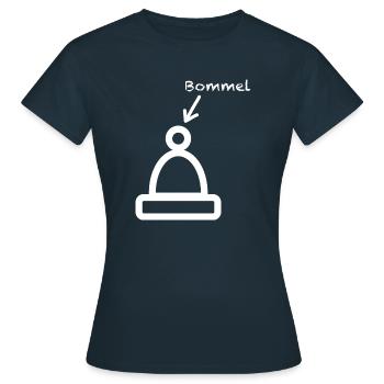 Bommel Mütze, Mützendesign - Frauen T-Shirt - Navy - Vorne - AI Model Female 172 dark (172cm)