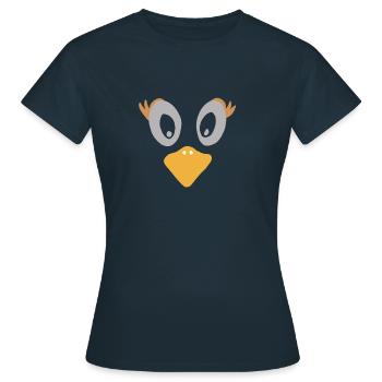 Kulleraugen Ente Cartoon Design - Frauen T-Shirt - Navy - Vorne - AI Model Female 172 dark (172cm)