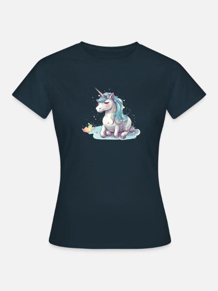 Licorne inclinable - T-shirt Femme - marine