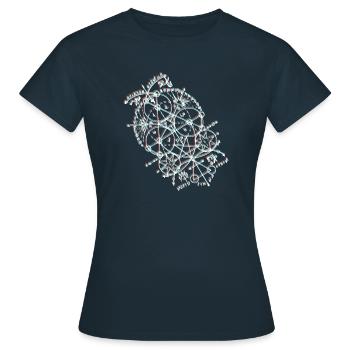 Orbite géométrique anaglyphe - T-shirt Femme - marine - Devant - AI Model Female 172 dark (172cm)