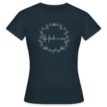 La vie trouve un chemin, Pissenlit - T-shirt Femme - marine - Devant - AI Model Female 172 dark (172cm)
