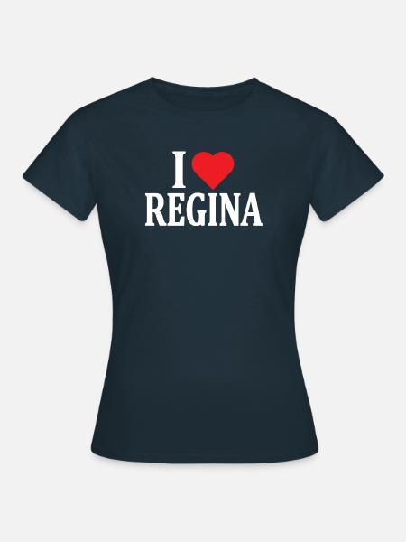 T-Shirt Ich liebe Regina T-Shirt Geschenkidee - Frauen T-Shirt - Navy
