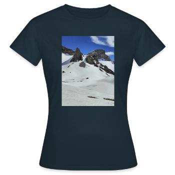 Lac Lauzon en hiver - T-shirt Femme - marine - Devant - AI Model Female 172 dark (172cm)