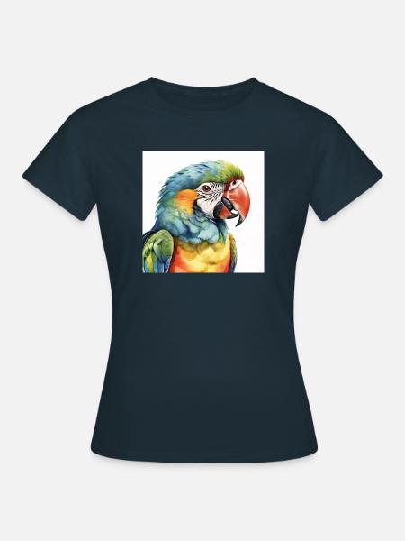 Aquarell-Ara - Frauen T-Shirt - Navy