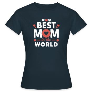 Beste Mama der Welt - Frauen T-Shirt - Navy - Vorne - AI Model Female 172 dark (172cm)