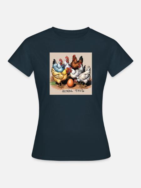 Hühner "Hendl this" - Frauen T-Shirt - Navy