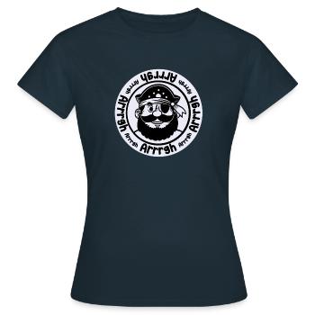 Lustiger Pirat mit Augenklappe - Frauen T-Shirt - Navy - Vorne - AI Model Female 172 dark (172cm)