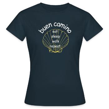 buen camino - Frauen T-Shirt - Navy - Vorne - AI Model Female 172 dark (172cm)