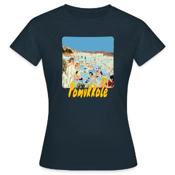 Pamukkale - Frauen T-Shirt - Navy - Vorne - AI Model Female 172 dark (172cm)