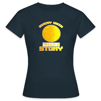 Cent - Frauen T-Shirt - Navy - Vorne - AI Model Female 172 dark (172cm)