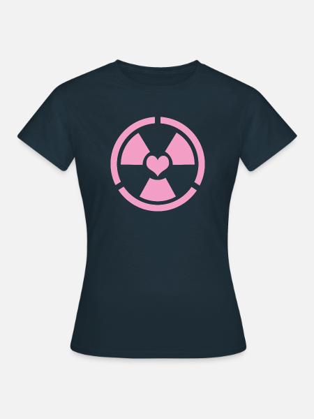 Liebe Strahlung - Frauen T-Shirt - Navy