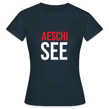 Aeschisee Souvenir - T-shirt Femme - marine - Devant - AI Model Female 172 dark (172cm)