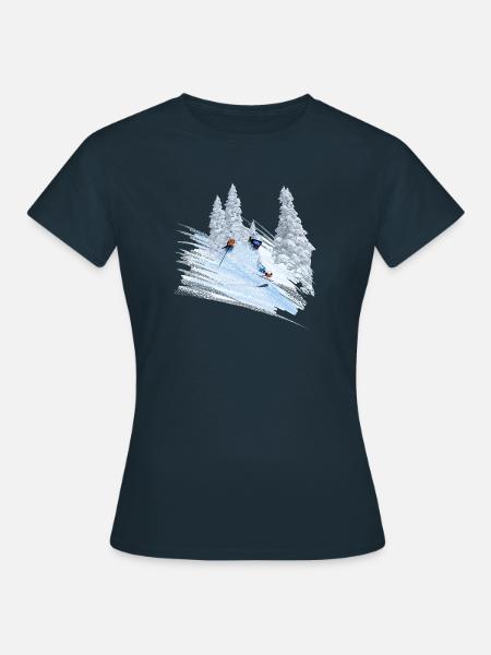 Ski - Frauen T-Shirt - Navy