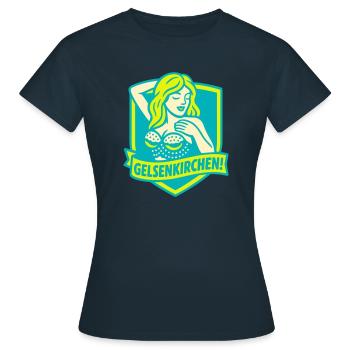 Gelsenkirchen Superstar - T-shirt Femme - marine - Devant - AI Model Female 172 dark (172cm)