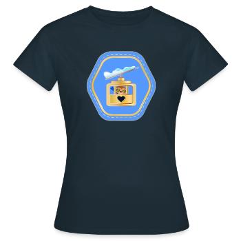 ENFANTS SKI REMONTÉES MÉCANIQUES VACANCES D'HIVER NEIGE - T-shirt Femme - marine - Devant - AI Model Female 172 dark (172cm)