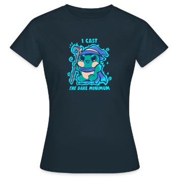 The Bare Minimum Spell - Women's T-Shirt - navy - Front - AI Model Female 172 dark (172cm)