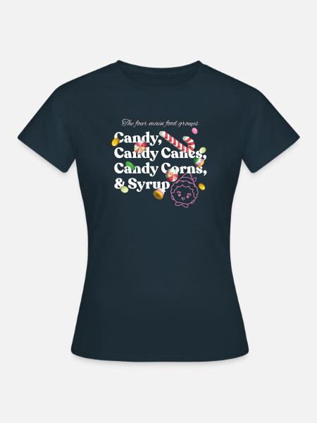 Buddy Der Weihnachtself Candy Design - Frauen T-Shirt - Navy
