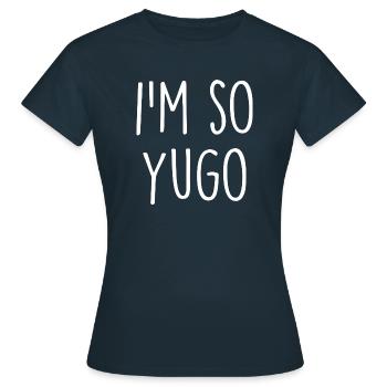 Yougoslavie Jugoslawien - T-shirt Femme - marine - Devant - AI Model Female 172 dark (172cm)