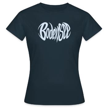 Lettrage du lac de Constance - T-shirt Femme - marine - Devant - AI Model Female 172 dark (172cm)