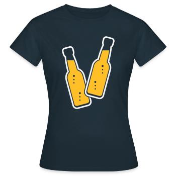 2 bouteilles de pain grillé (Lemonade Soft Drink / NEG 2C) - T-shirt Femme - marine - Devant - AI Model Female 172 dark (172cm)