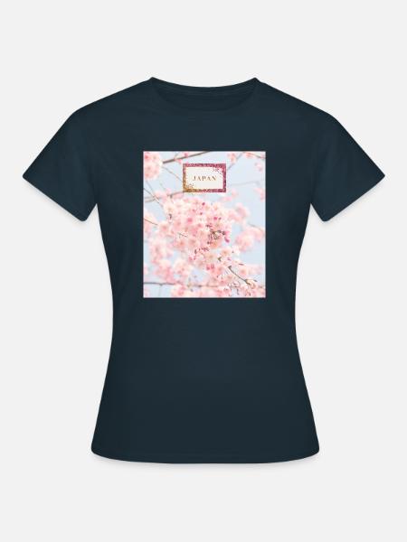 Japanische Sakura - Frauen T-Shirt - Navy