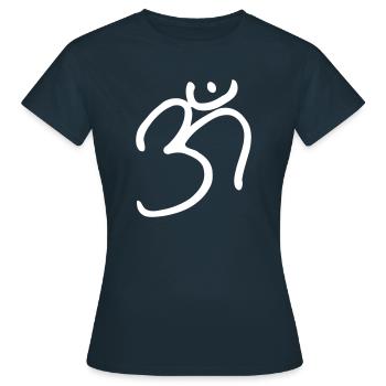 OM - T-shirt Femme - marine - Devant - AI Model Female 172 dark (172cm)