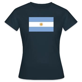 Drapeau national de l’Argentine - T-shirt Femme - marine - Devant - AI Model Female 172 dark (172cm)