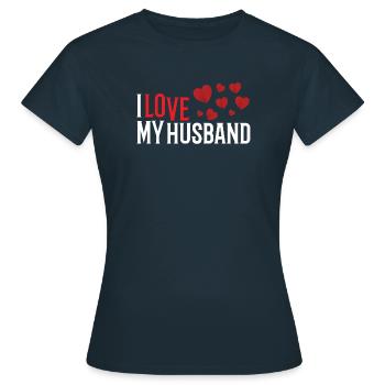I Love My Husband - Women's T-Shirt - navy - Front - AI Model Female 172 dark (172cm)