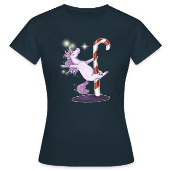 poteau de licorne - T-shirt Femme - marine - Devant - AI Model Female 172 dark (172cm)