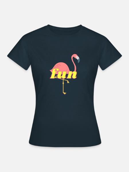 Flamingo amusant - T-shirt Femme - marine