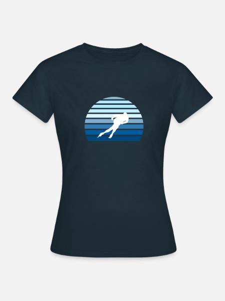 Eislaufen - Frauen T-Shirt - Navy