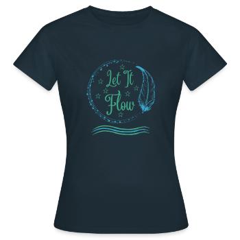 Laissez-le couler - T-shirt Femme - marine - Devant - AI Model Female 172 dark (172cm)