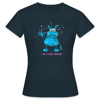 Je suis un monstre - T-shirt Femme - marine - Devant - AI Model Female 172 dark (172cm)