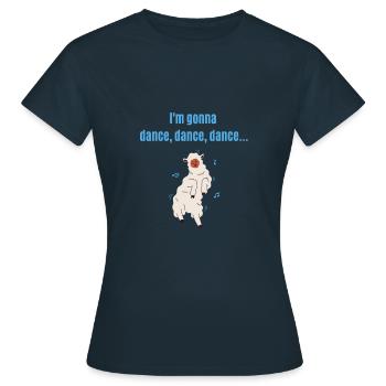 Carnaval -Danse danse danse drôle dansant mouton - T-shirt Femme - marine - Devant - AI Model Female 172 dark (172cm)