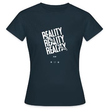 réalité - T-shirt Femme - marine - Devant - AI Model Female 172 dark (172cm)