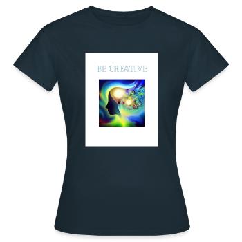Soyez créatif - T-shirt Femme - marine - Devant - AI Model Female 172 dark (172cm)