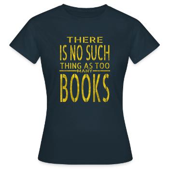 Comics Gift Book Keeper Book Children Statement - Women's T-Shirt - navy - Front - AI Model Female 172 dark (172cm)