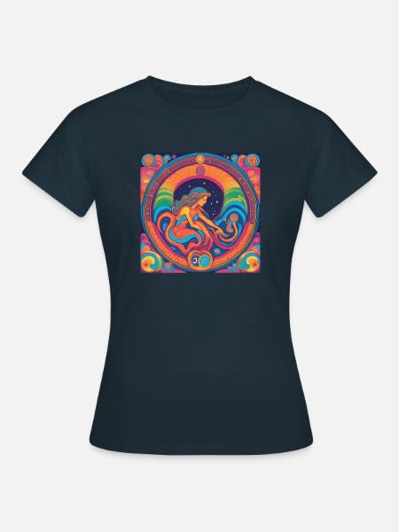 Jungfrau Stern Astrologie - Frauen T-Shirt - Navy