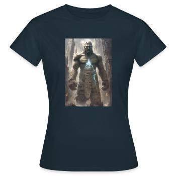 Golem Cadeau du Judaïsme Juif - T-shirt Femme - marine - Devant - AI Model Female 172 dark (172cm)