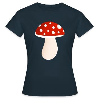 Champignon amanite tue-mouches - T-shirt Femme - marine - Devant - AI Model Female 172 dark (172cm)