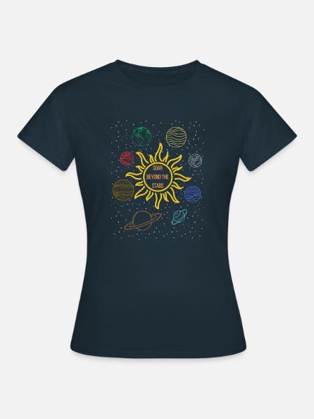 Sonne Planeten - Frauen T-Shirt - Navy